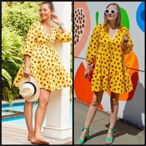 J. Crew x Edie Parker strawberry coverup dress